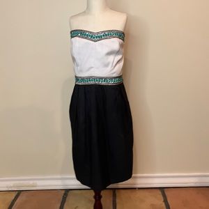 Gianni Bini Strapless Cocktail Dress with Beading Detail